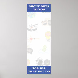 Anerkennungs-Aufkleber für Mitarbeiterprämie Poster