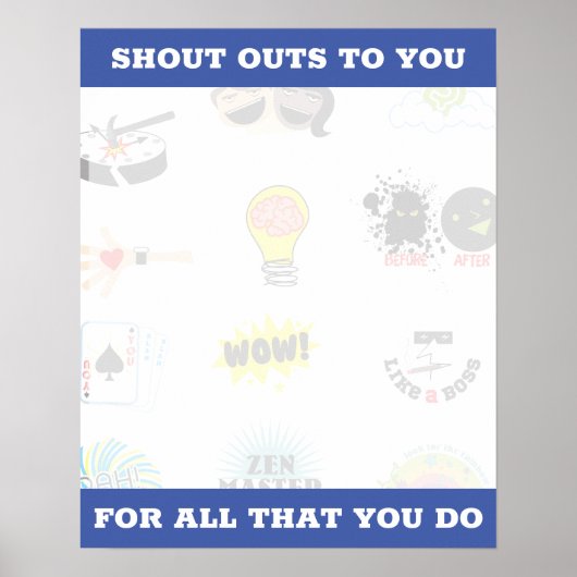 Anerkennungs-Aufkleber für Mitarbeiterprämie Poster (Vorne)