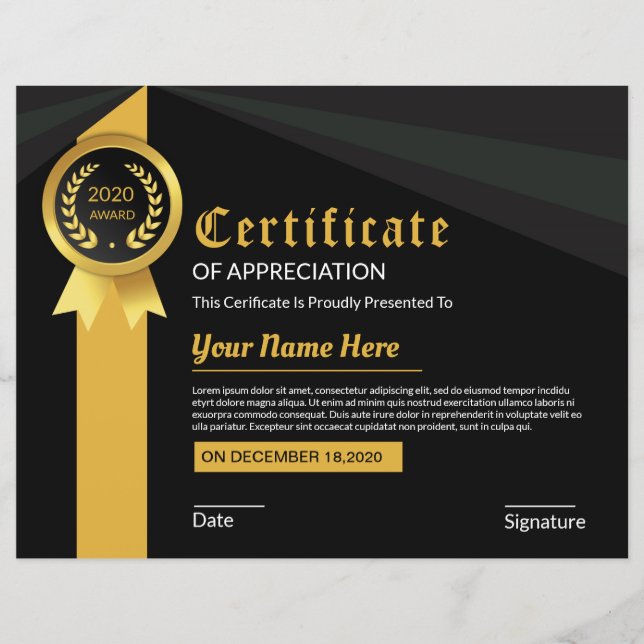 Anerkennungsbescheinigung (Vorderseite)