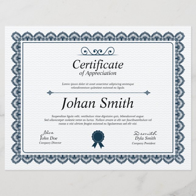 Anerkennungsbescheinigung (Vorderseite)