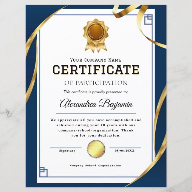 Anerkennungsbescheinigung (Vorderseite)