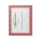 Anerkennungsbescheinigungen Notizblock (Rotiert)