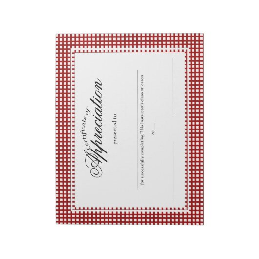 Anerkennungsbescheinigungen Notizblock (Rotiert)