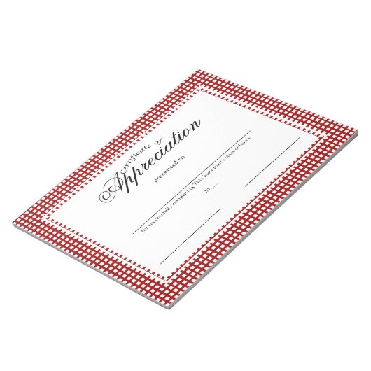 Anerkennungsbescheinigungen Notizblock (angewinkelt)