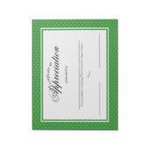 Anerkennungsbescheinigungen Notizblock (Rotiert)