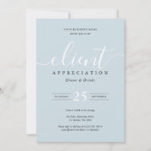 Anerkennungsereignis für Dusty Blue Chic-Mitarbeit Einladung (Vorderseite)