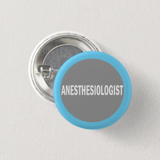 Anesthesiologist hospital identification badge button (Vorne & Hinten)
