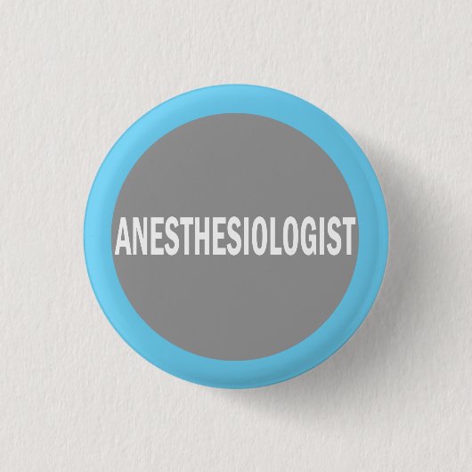 Anesthesiologist hospital identification badge button (Vorderseite)