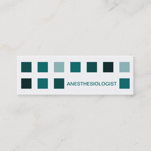 ANESTHESIOLOGIST (Mod-Quadrate) Mini Visitenkarte (Vorderseite)