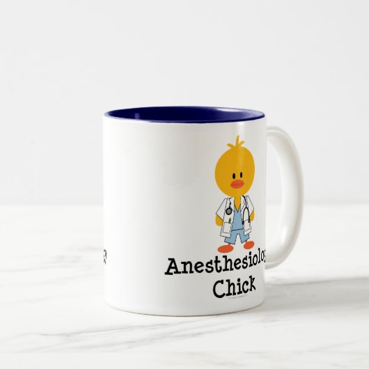 Anesthesiology-Küken-Tasse Zweifarbige Tasse (VorderseiteRechts)