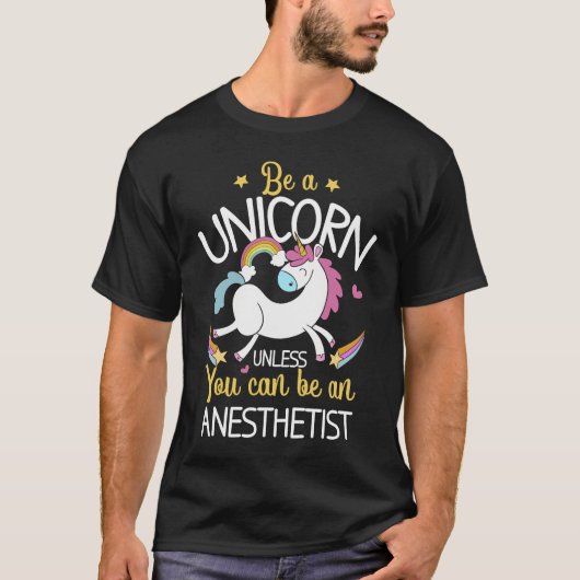 Anesthetist Unicorn Anesthesiology CRNA Nurse T-Shirt (Vorderseite)