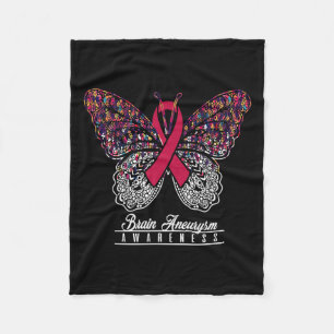 Aneurysm Awareness Butterfly Liebhaber Geschenke Fleecedecke