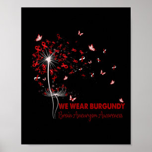 Aneurysm Awareness Faith Hope Liebe Dandelion Poster