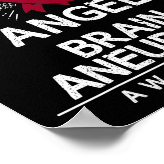 Aneurysm-Awareness-Geschenk Burgundy Ribbon Poster (Ecke)