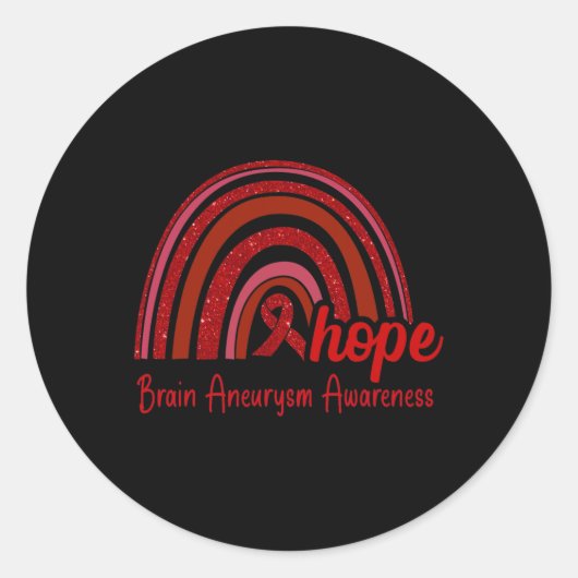 Aneurysm Awareness Hope Rainbow Runder Aufkleber (Vorderseite)