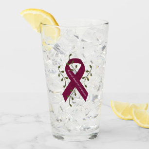 Aneurysm-Awareness-Ribbon-Druckglas Glas