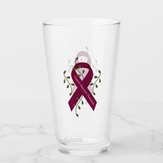 Aneurysm-Awareness-Ribbon-Druckglas Glas (Vorderseite)