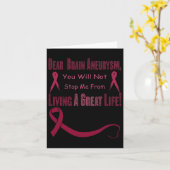 Aneurysma Awareness 7 Karte (Gelbe Blume)