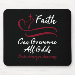 Aneurysma Awareness Burgundy Ribbon Christliches K Mousepad