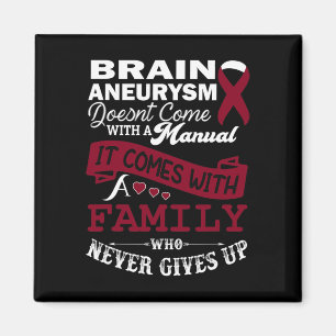 Aneurysma Awareness Burgundy Ribbon Familie Unters Magnet