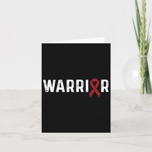 Aneurysma Awareness Burgundy Ribbon Krieger Karte (Vorderseite)