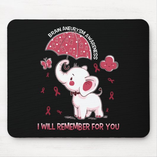 Aneurysma Awareness Elephant 1 Mousepad (Vorne)