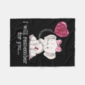 Aneurysma Awareness Elephant Fleecedecke (Vorderseite (Horizontal))