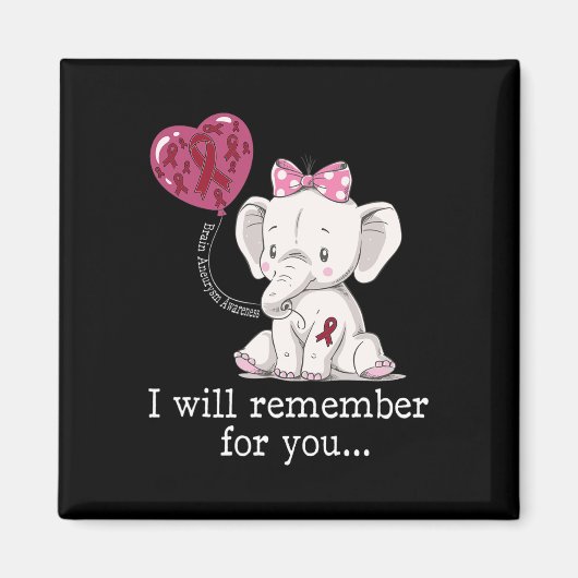 Aneurysma Awareness Elephant Magnet (Vorne)