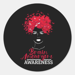 Aneurysma Awareness Gehirn Operation Supporter Gra Runder Aufkleber