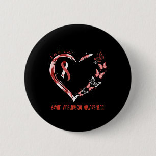 Aneurysma Awareness I m Survivor Herz Ribbon 1 Button