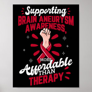 Aneurysma Awareness ist Therapie Operation Support Poster