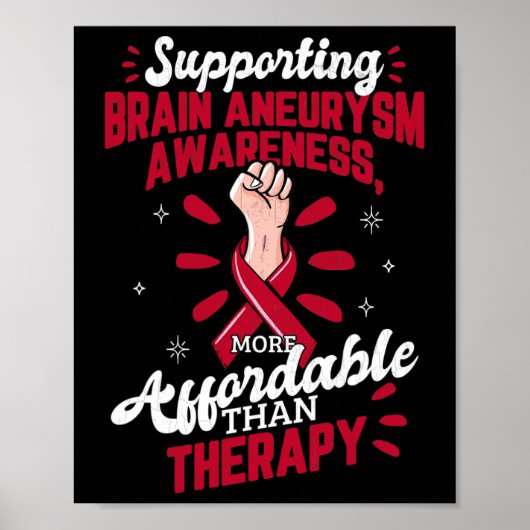 Aneurysma Awareness ist Therapie Operation Support Poster (Vorne)