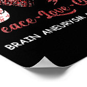 Aneurysma Awareness Peace Liebe Cure Leopard 1 Poster (Ecke)