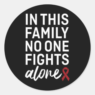 Aneurysma Awareness Ribbon Family Support Group Runder Aufkleber