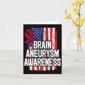 Aneurysma Awareness Ribbon Karte (Gelbe Blume)