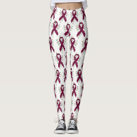 Aneurysma Awareness Ribbon Leggings