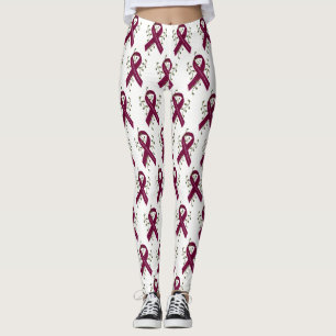 Aneurysma Awareness Ribbon Leggings