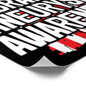 Aneurysma Awareness Ribbon Poster (Ecke)