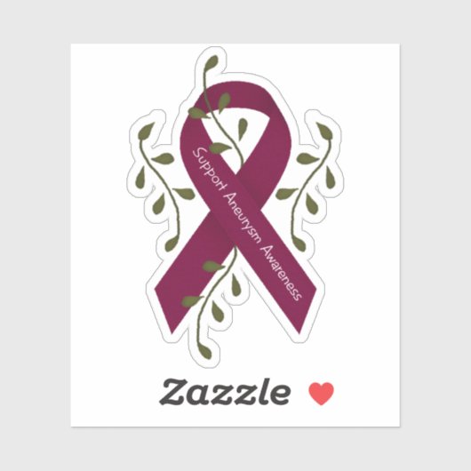 Aneurysma Awareness Ribbon Sticker (Blatt)