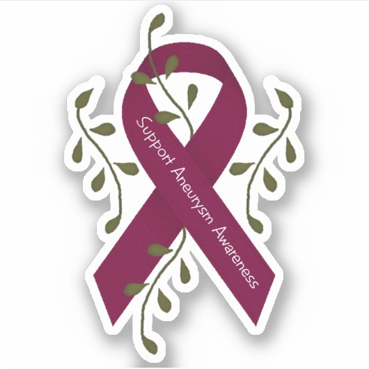 Aneurysma Awareness Ribbon Sticker (Vorderseite)