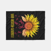 Aneurysma Awareness Sonnenblume Fleecedecke (Vorderseite (Horizontal))