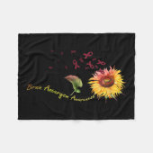 Aneurysma Awareness Sonnenblumen 1 Fleecedecke (Vorderseite (Horizontal))