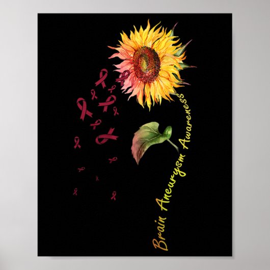Aneurysma Awareness Sonnenblumen 1 Poster (Vorne)
