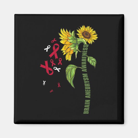 Aneurysma Awareness Sonnenblumen Operation Support Magnet (Vorne)