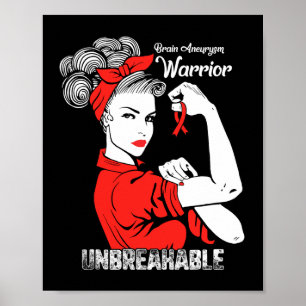 Aneurysma Awareness Starke unzerbrechliche Frauen Poster
