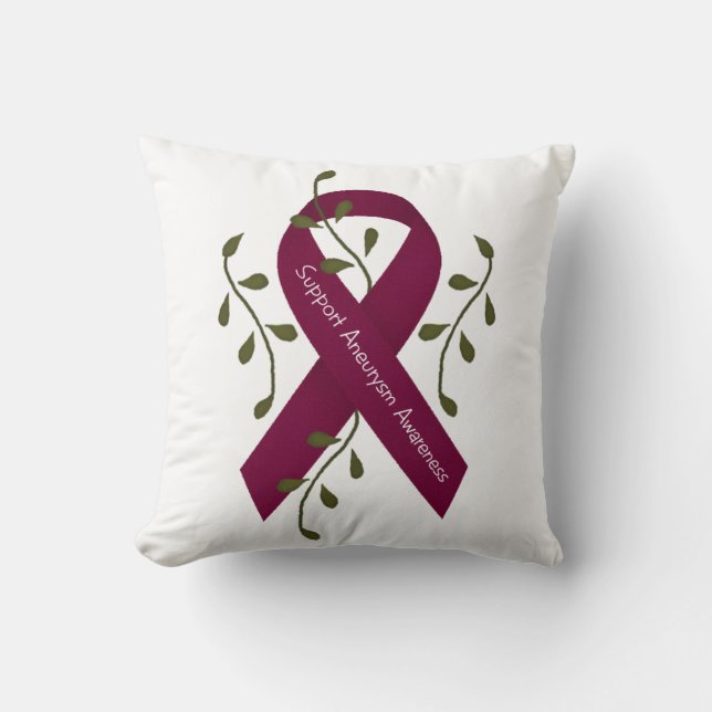 Aneurysma Awareness Throw Kissen (Vorderseite)
