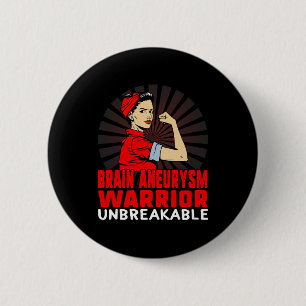 Aneurysma Awareness Unzerbrechliche Frauen Red Rib Button