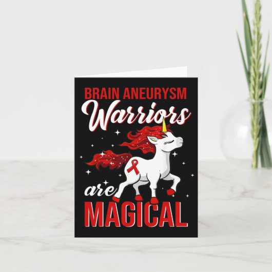 Aneurysma Awareness Warrior Fun Unicorn Karte (Vorderseite)