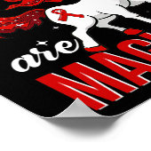 Aneurysma Awareness Warrior Fun Unicorn Poster (Ecke)