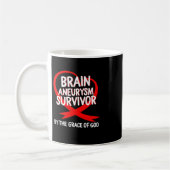 Aneurysma Awarvivor by God Grace Red Ribbo Kaffeetasse (Links)